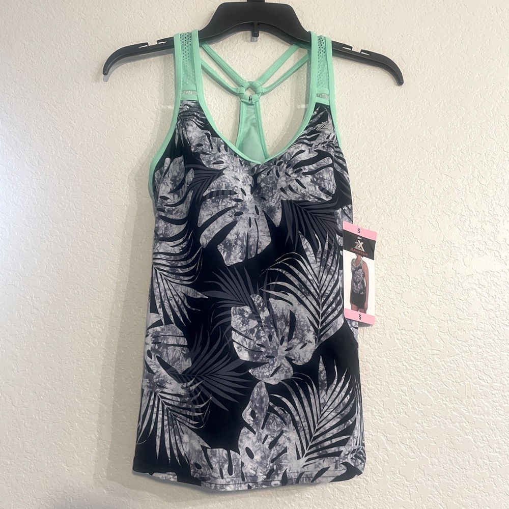 ZeroXposur Women's O-Ring Action floral Tankini size small new with tag.